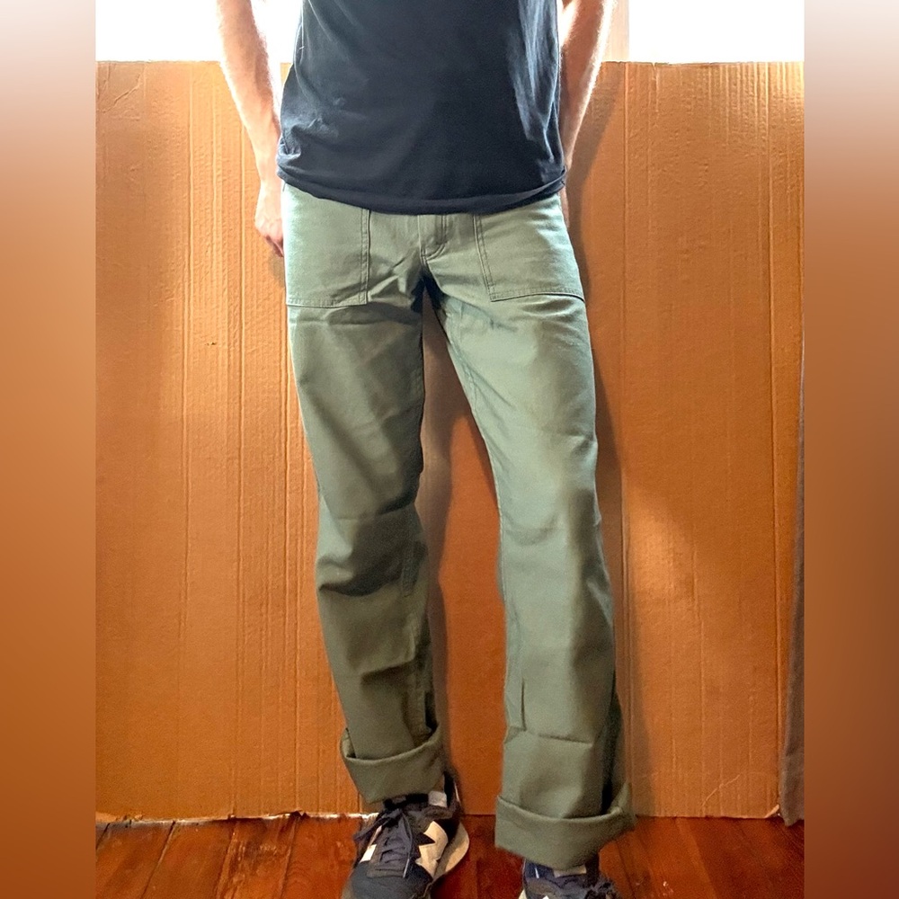 Stan Ray Olive Sateen Fatigue Pants (tapered)